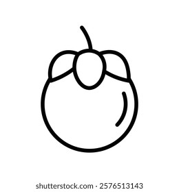 Mangosteen icon Outline vector for web ui