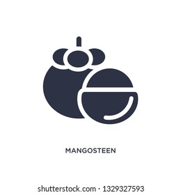 mangosteen icon. Simple element illustration from fruits concept. mangosteen editable symbol design on white background. Can be use for web and mobile.