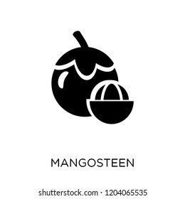 Mangosteen icon. Mangosteen symbol design from Fruit and vegetables collection. Simple element vector illustration on white background.