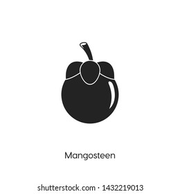 mangosteen icon vector symbol sign