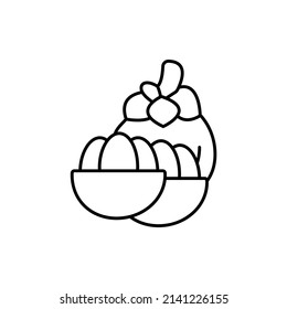 Mangosteen icons  symbol vector elements for infographic web
