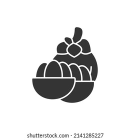 Mangosteen icons  symbol vector elements for infographic web