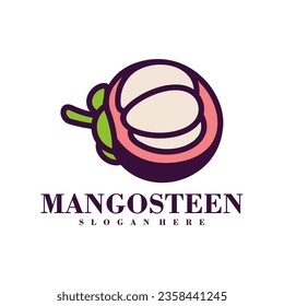 Mangosteen logo design Template. Creative Mangosteen logo vector illustration.