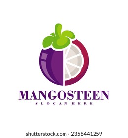 Mangosteen logo design Template. Creative Mangosteen logo vector illustration.