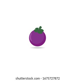 Diseño vectorial de la ilustración del logotipo de Mangosteen
