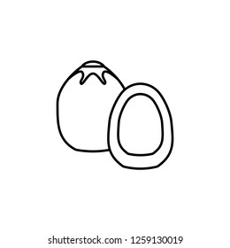 mangosteen outline icon. Element of fruits icon. Thin line icon for website design and development, app development. Premium icon