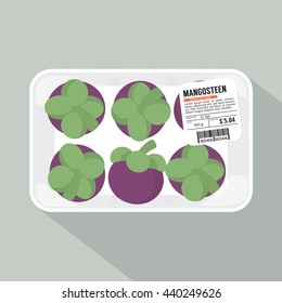 Mangosteen Pack Vector Illustration