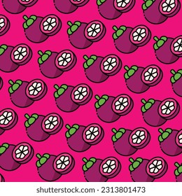 Mangosteen pattern design or background