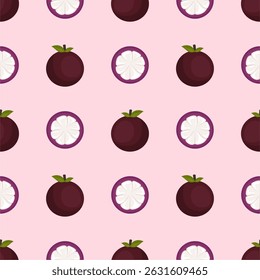 Mangosteen pattern vector illustration background