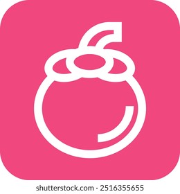 Ilustração de design de ícone de vetor Mangosteen