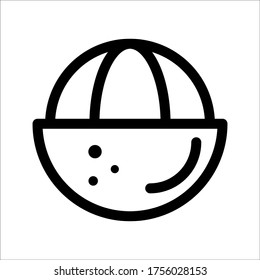 Mangosteen vector icon on white background
