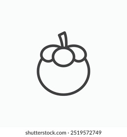 Mangosteenlinesimple icon in line style.