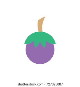 mangosteens icon logo vector illustration