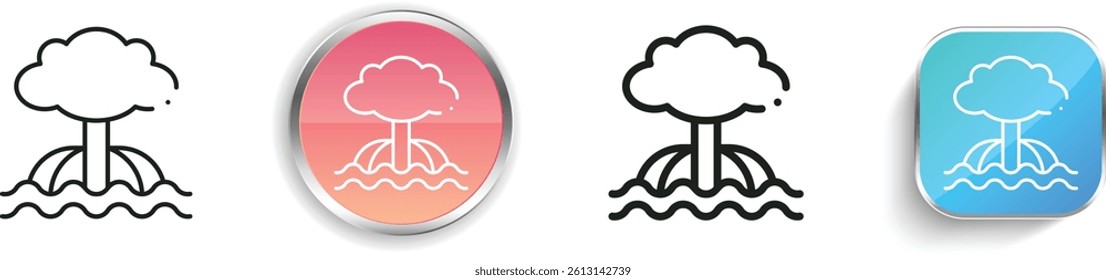 mangrove icon. Thin Linear, Regular and Button Style Design Isolated On White Background