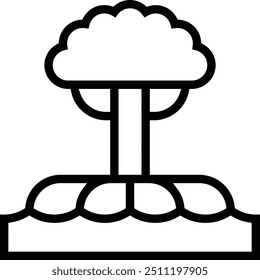 Icono de manglar. Diseño de estilo lineal delgado aislado sobre fondo blanco