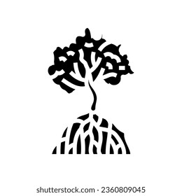 mangrove tree glyph icon vector. mangrove tree sign. isolated symbol illustration