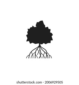 Mangrove tree icon logo vector design