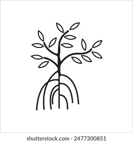 MANGROVE TREE ICON VECTOR  ILLUSTRATION SYMBOL DESIGN
