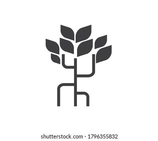Mangrove tree icon vector isolated