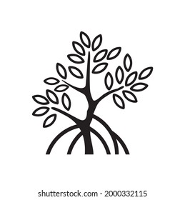 mangrove tree icon vector isolated