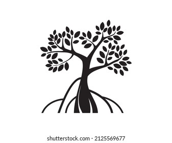 mangrove tree icon vector isolated