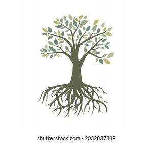 mangrove tree image vector with hand drawing style