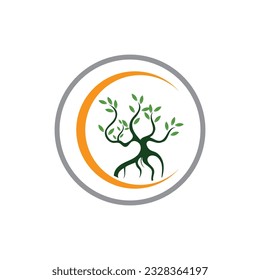 Mangrovenbaum-Logo auf weißem Hintergrund für die Abriebsprävention