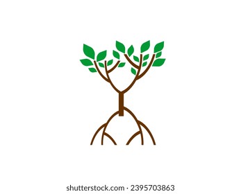 mangrove tree logo simple for bussiness