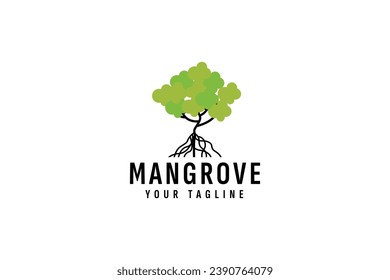 mangrove tree logo vector icon illustration