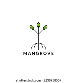 Mangrove tree template logo design