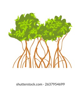 Mangrove tree vector illustration. World environment day concept