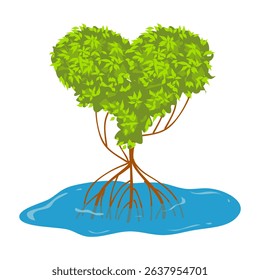 Mangrove tree vector illustration. World environment day concept