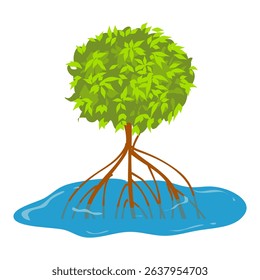 Mangrove tree vector illustration. World environment day concept