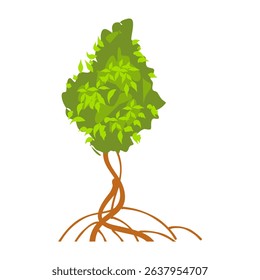 Mangrove tree vector illustration. World environment day concept