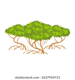 Mangrove tree vector illustration. World environment day concept
