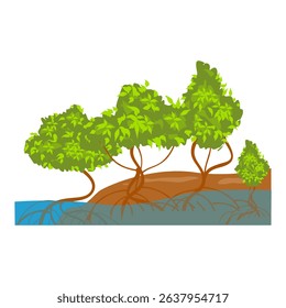Mangrove tree vector illustration. World environment day concept