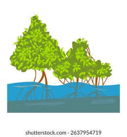 Mangrove tree vector illustration. World environment day concept