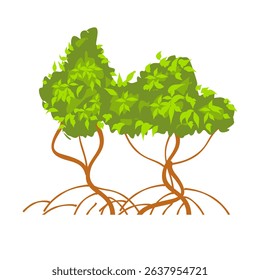 Mangrove tree vector illustration. World environment day concept