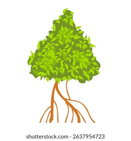Mangrove tree vector illustration. World environment day concept