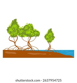 Mangrove tree vector illustration. World environment day concept