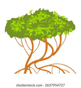 Mangrove tree vector illustration. World environment day concept