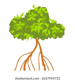 Mangrove tree vector illustration. World environment day concept
