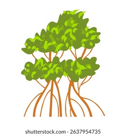 Mangrove tree vector illustration. World environment day concept