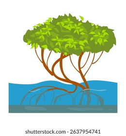 Mangrove tree vector illustration. World environment day concept