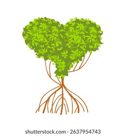 Mangrove tree vector illustration. World environment day concept