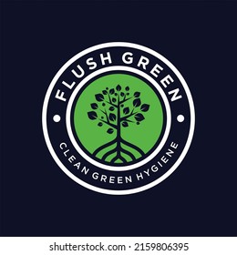 palétuviers, image vectorielle logo en forme de cercle, avec couleur verte, logos iconiques de l'arbre