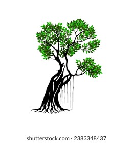 mangrove, vector design, green leaves.