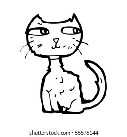 Mangy Cat Cartoon Stock Vector (Royalty Free) 55576144 | Shutterstock