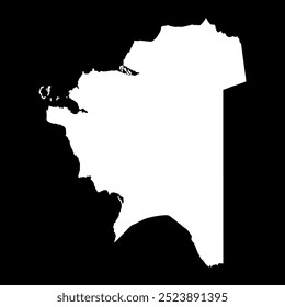 Mangystau region map, administrative division of Kazakhstan. Vector illustration.