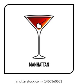 Manhattan alcoholic beverage cocktail drink